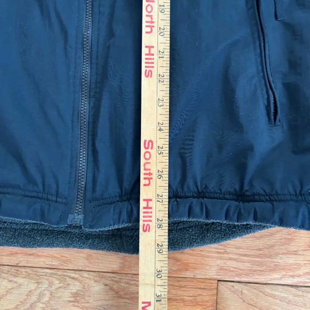VTG Abercrombie Full Zip Vest‎ Mens M Reversible Blue Gray Mountain Fleece Y2K